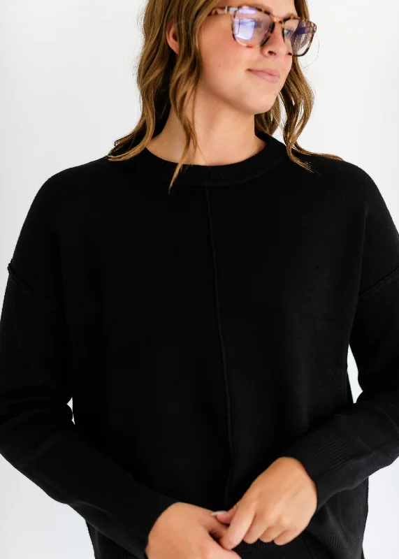 Soft Touch Seam Detail Sweater - FINAL SALE Oversized Loose Flowy