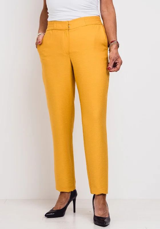 Meri Esca Slim Fit Trousers, Mustard Trousers Brand Named