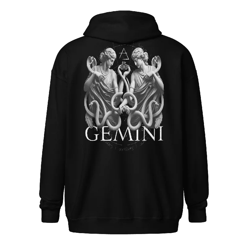 Deadpan Couture "Gemini" Zip Hoodie Hoodie with Sequins Glamorous Eye-catching