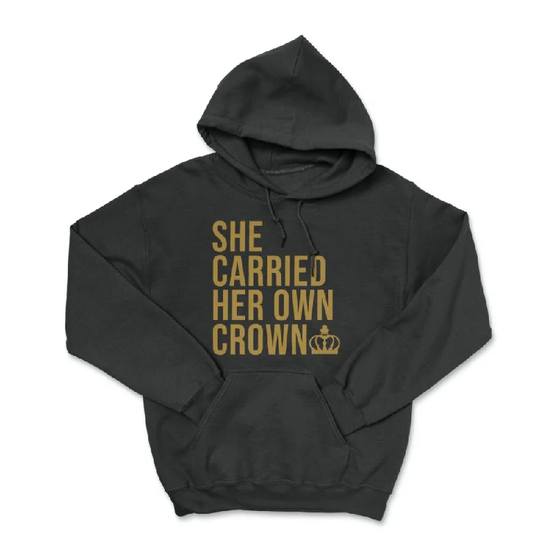 She Carried Her Own Crown Pullover Hoodie Hoodie with Hem Elastic Stretchable Comfortable