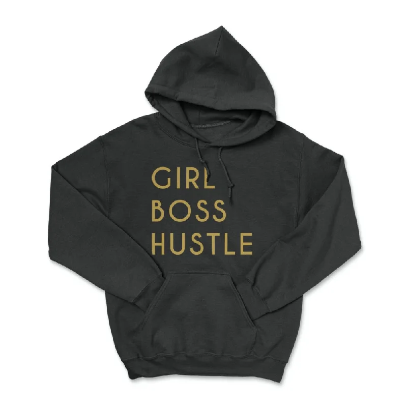 Girl Boss Hustle Pullover Hoodie Hoodie with Back Slit Movement Comfort