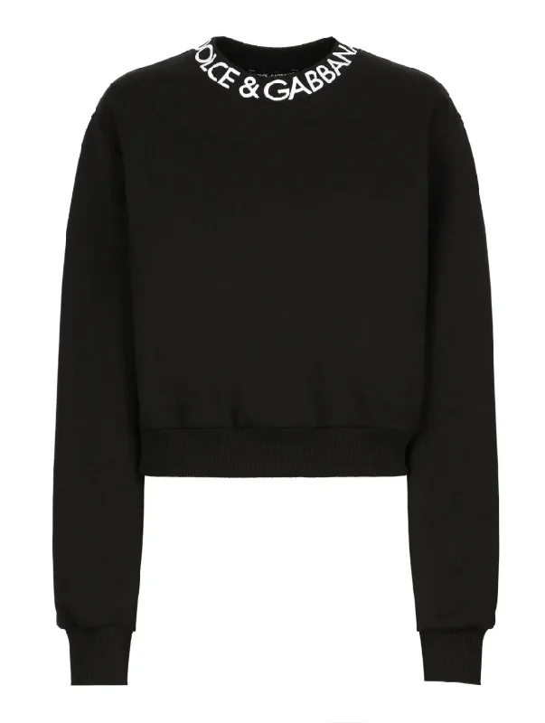 Dolce & Gabbana jersey sweatshirt with logo embroidery Hoodie with Emblem Brand Identity