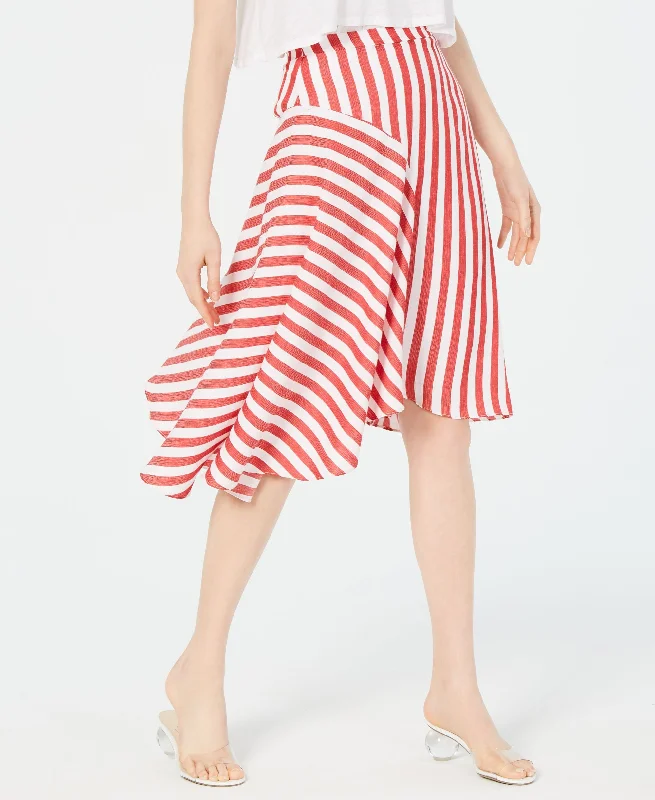 Maya Striped Skirt button skirt front