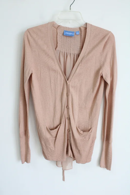 Simply Vera Wang Pink Cardigan | S Slim Fit Regular Fit Oversized