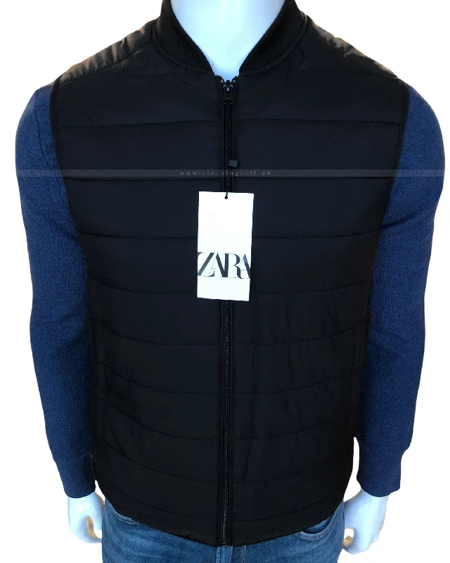 ZR Sleeveless Black Puffer Bomber Jacket (480) Herringbone Jacket Checkered Jacket Solid Jacket