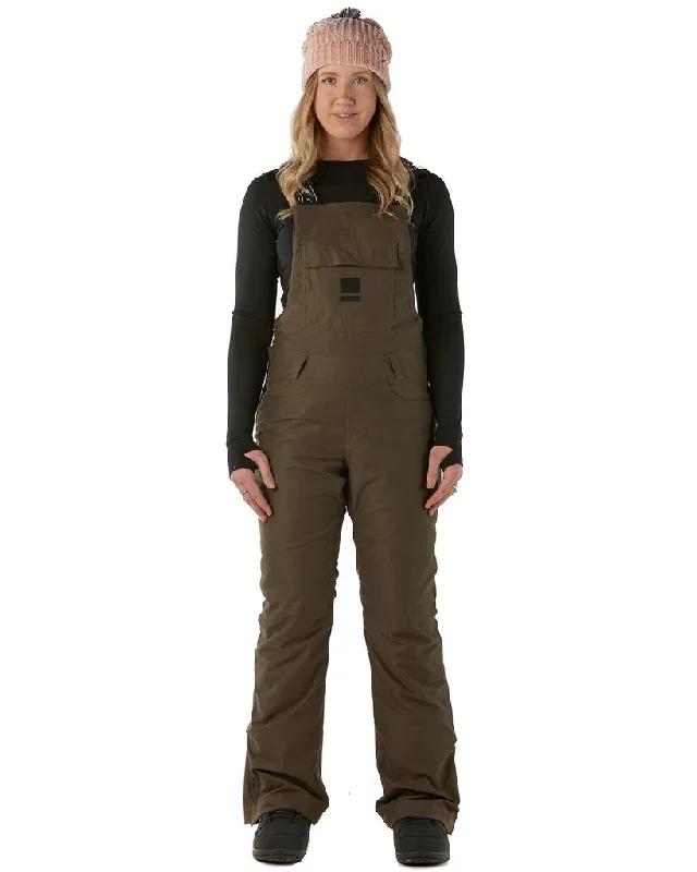 Rojo Snow Day Bib Pants Womens Black Olive Limited Edition Pants,