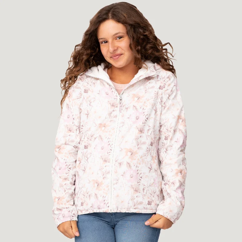 Girls' Windshear Jacket Satin Jacket Silk Jacket Chiffon Jacket