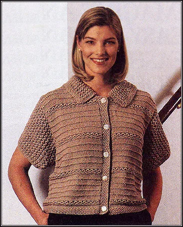 Knitted Light and Breezy Cardigan Pattern (Knit) Satin Blend Silk Blend Wool Blend