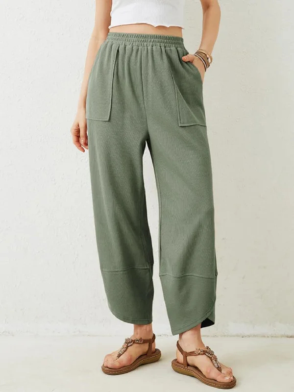 Hazel Blues® |  Lovelet Elastic Waist Wide Leg Pants Best Seller Pants,