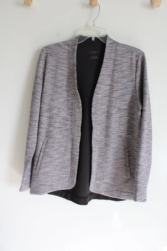 Talbots Gray Pink Quilted Soft Cardigan | S Cardigan Knitwear Sweater