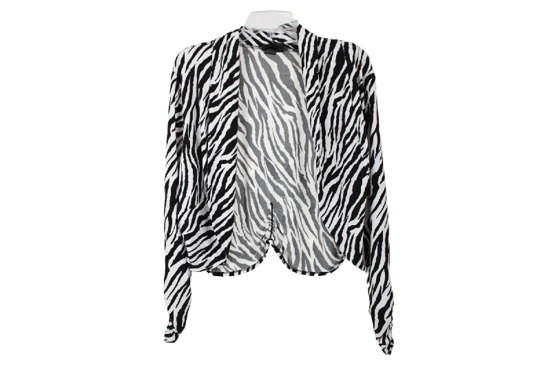 Lane Bryant Zebra Cardigan | 20W Patchwork Embroidered Appliqued