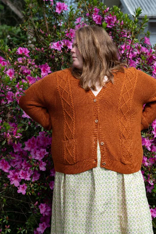 Charli Cardigan Rust Modern Contemporary chic