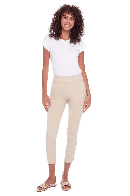 UP! Petal Slit Ankle Pants - Stone Pants High-Waisted,