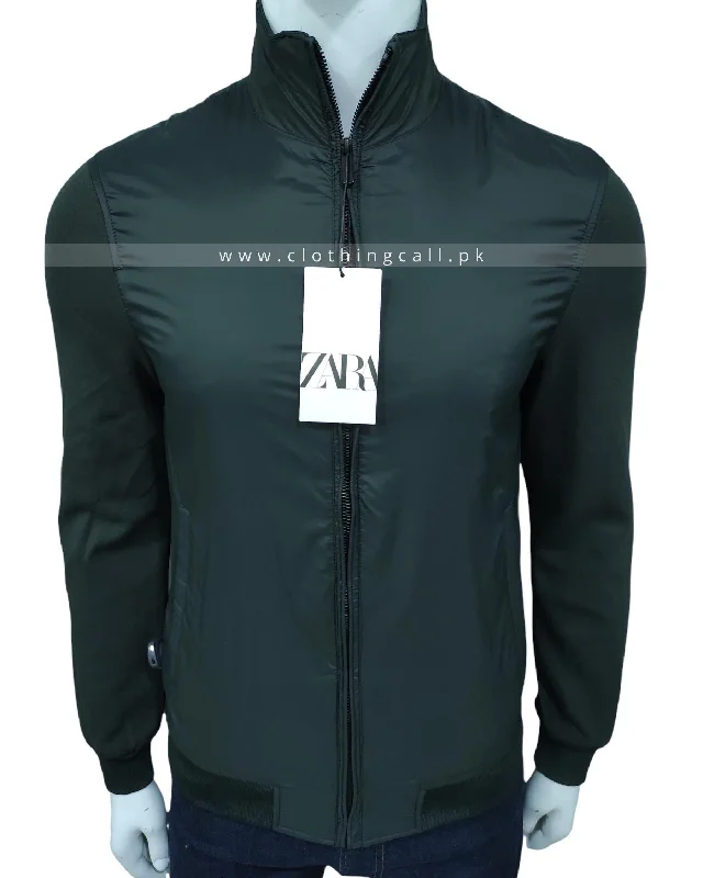 ZR Contrast Technical Green Jacket Fleece Jacket Down Jacket Parka