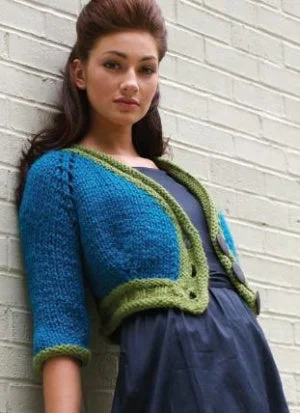 Bold and Bulky Mini Cardigan (Knit) Mesh Fabric Canvas Fabric Denim Fabric