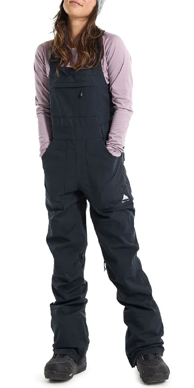 Burton Avalon Bib Pants Womens Black New Arrival Flared,