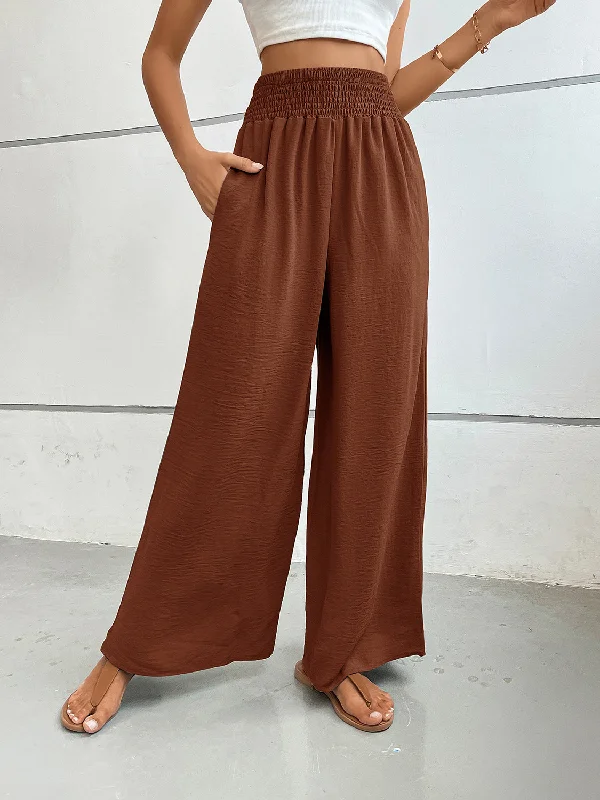 Hazel Blues® |  Perfee Wide Leg Pants with Pockets High-Waisted Clearance,