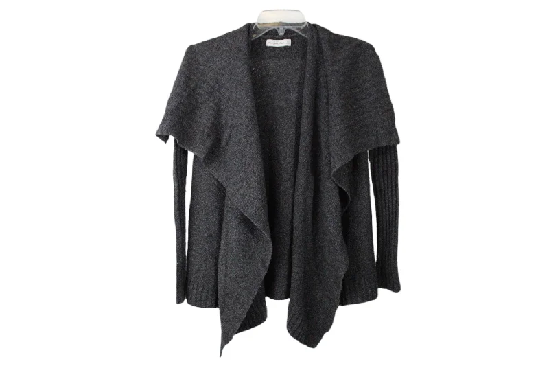 Abercrombie & Fitch Gray Knit Cardigan | XS Fleece Cardigan Nylon Polyester