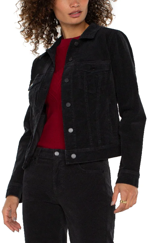 Liverpool Classic Jacket (Onyx) Notch Collar Jacket Peter Pan Collar Jacket Cowl Neck Jacket