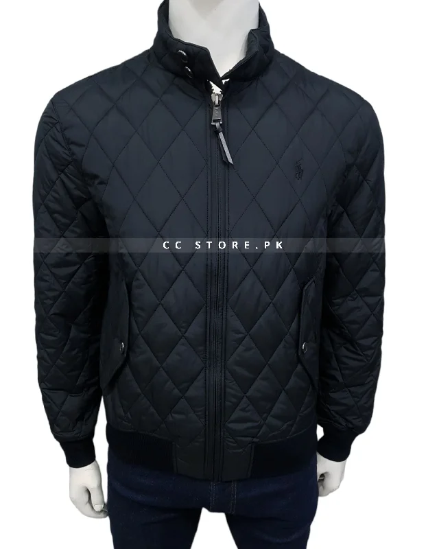 RL Diamond Quilted Black Jacket Print Jacket Jacquard Jacket Patchwork Jacket