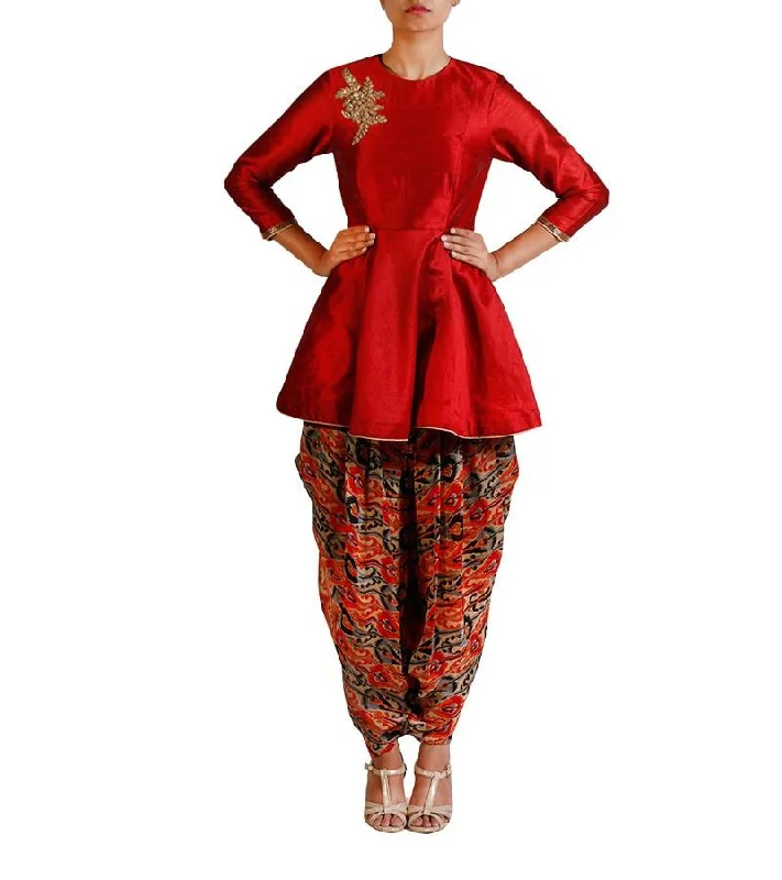 Silk Suit With Dhoti Pants Skinny Best Seller,