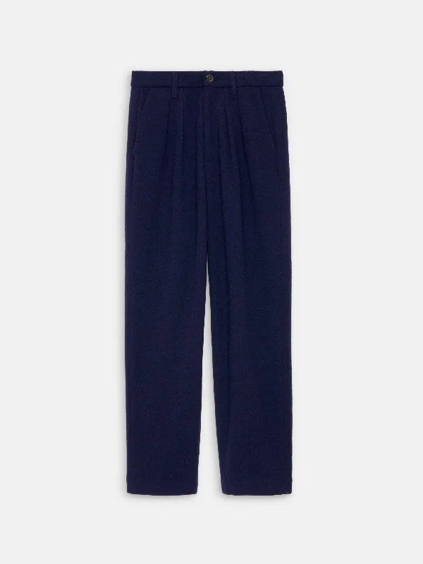 Holiday Things Walker Pleated Pant in Wool Crepe Bootcut Leggings,