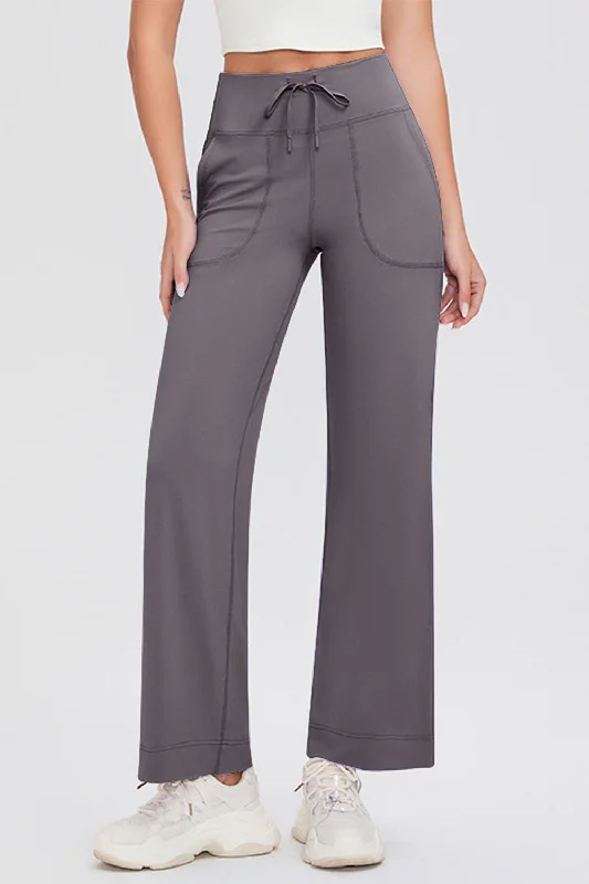 Hazel Blues® |  Basic Bae Drawstring High Waist Pants with Pockets Crop Quality,