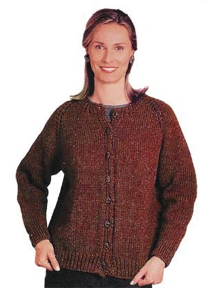 Top Down Cardigan Pattern (Knit) Velvet Chenille Corduroy