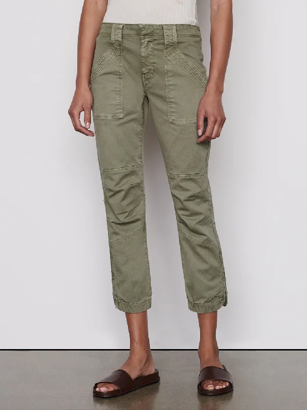 Banded Bottom Trapunto Moto Pant -- Washed Aloe Best Seller Skinny,