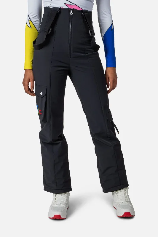 Bib Insulated Ski Pants Straight Wide-Leg,