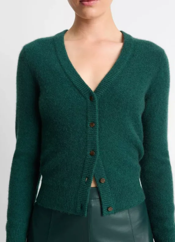 Plush Cashmere Cardigan Spandex Rayon Corduroy