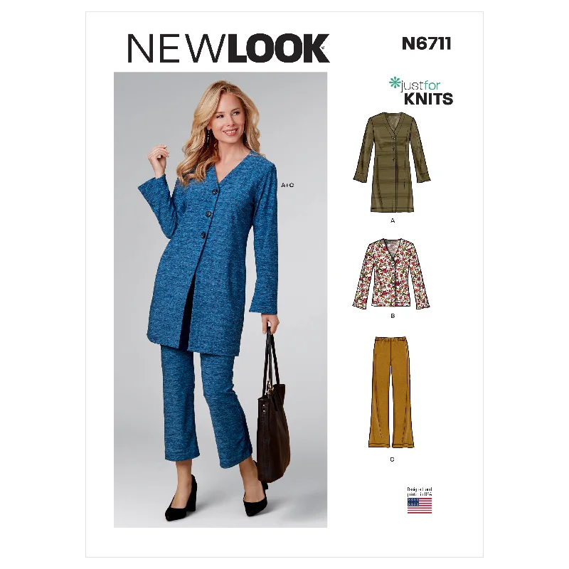 Newlook Pattern N6711 Misses Cardigan And Pants Embroidered Appliqued Beaded