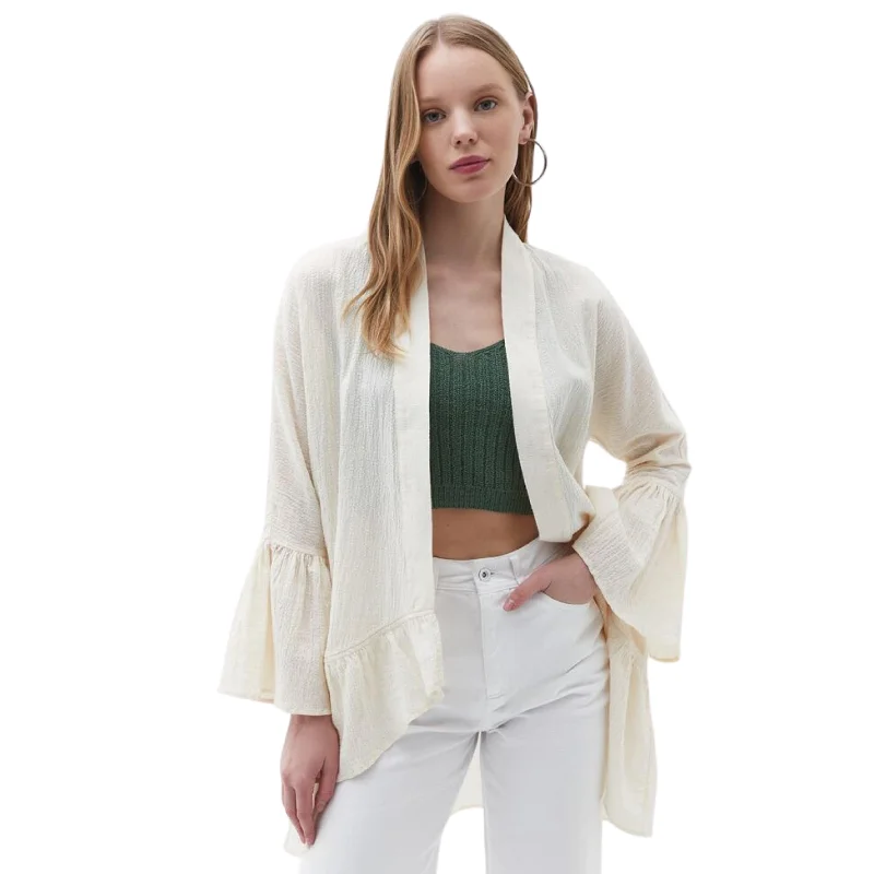 OXXO - Frill Detailed Cardigan Layered Multi-layer Single Layer