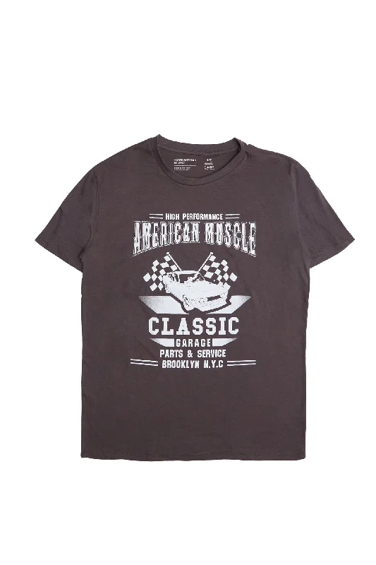 Classic Garage American Muscle Graphic Relaxed Tee Chenille Blend Fleece Blend Nylon Blend