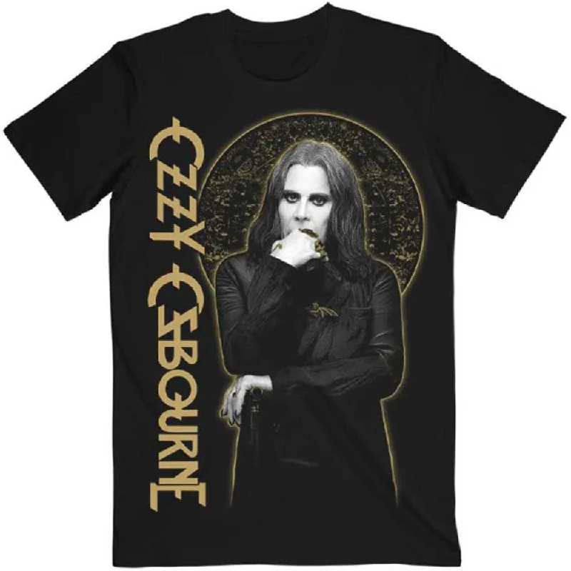 OZZY OSBOURNE Attractive T-Shirt, Patient No. 9 Gold Graphic Terry Blend Velvet Blend Canvas Blend