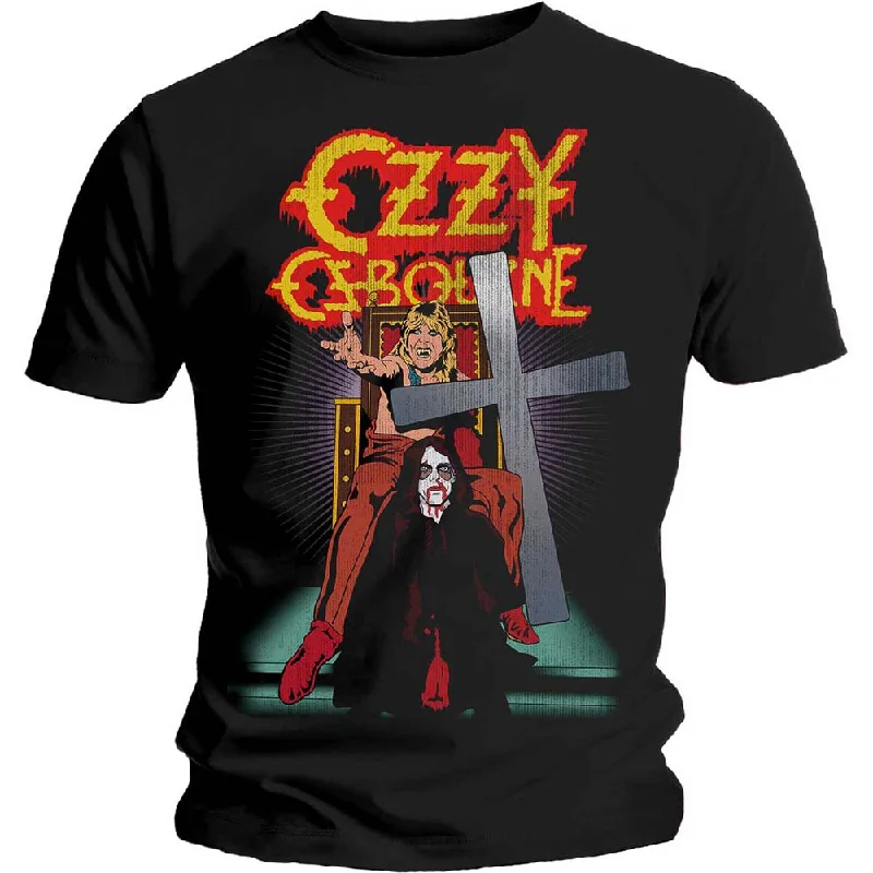 OZZY OSBOURNE Attractive T-Shirt, Speak Of The Devil Vintage Plaid T-Shirt Polka Dot Checkered