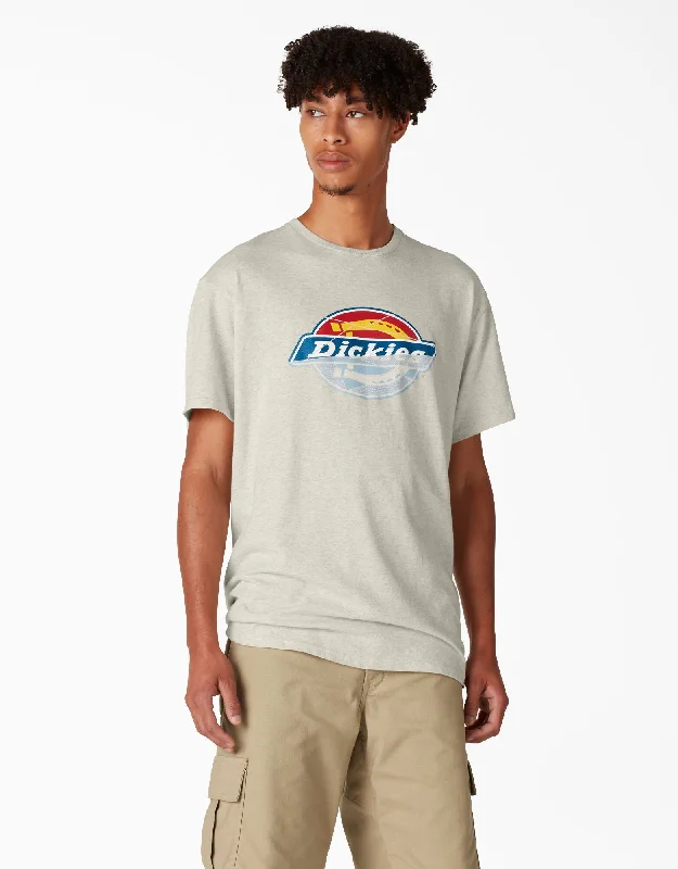 Dickies Skateboarding Break Out Graphic T-Shirt - Oatmeal Heather Elasticated Padded Insulated