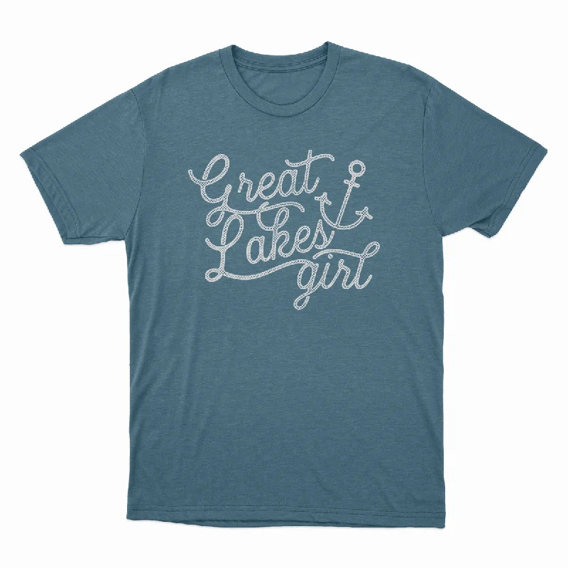 Great Lakes Girl - Unisex Tee Rayon Fabric Velvet Fabric Corduroy Fabric