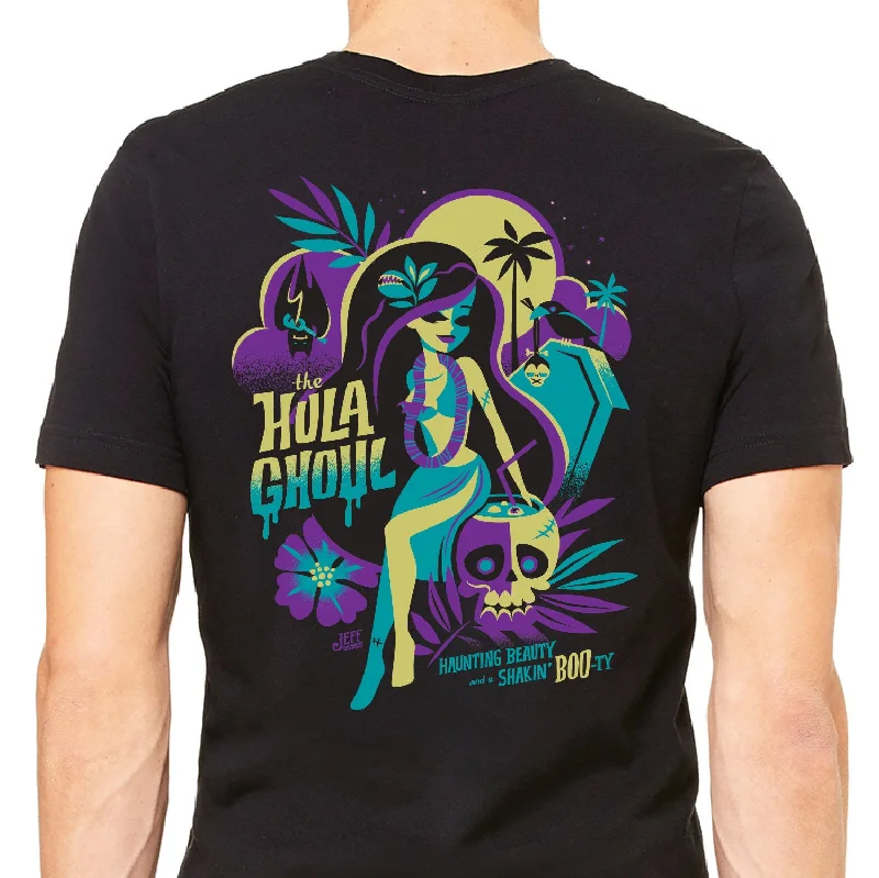 Hula Ghoul Unisex Tee Front Pockets Side Pockets Patch Pockets