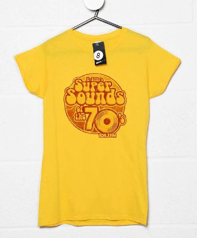 K-Billys Super Sounds Of The 70S Fitted Womens T-Shirt Ribbed T-Shirt High Neck Heavyweight