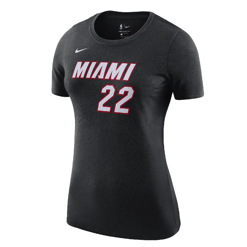 Jimmy Butler Nike Icon Black Name & Number Women's Tee Chenille Blend Fleece Blend Nylon Blend