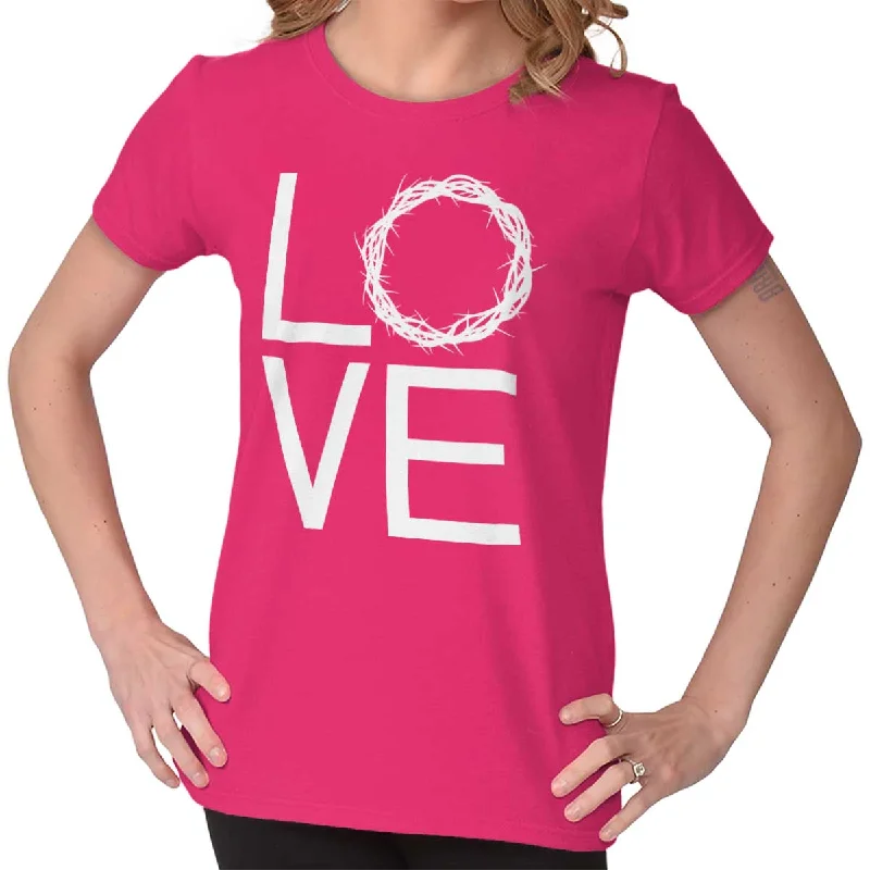 Love Crown Ladies T Shirt Jersey Fabric Tulle Fabric Batik Fabric