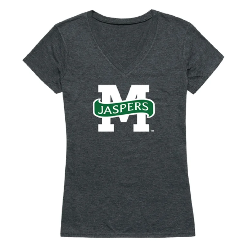 Manhattan College Jaspers Womens Cinder T-Shirt Handmade Hand-knitted Hand-woven