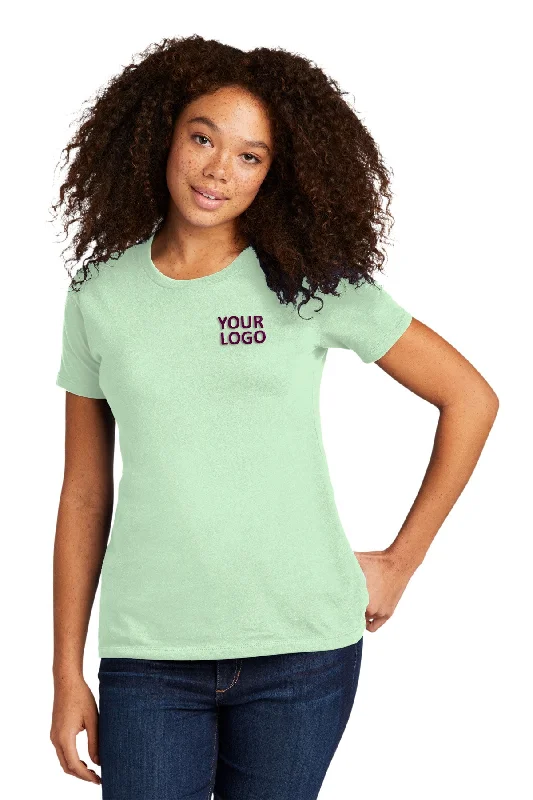 Next Level Women's Cotton Boyfriend Custom Tee's, Mint Elasticated Padded Insulated