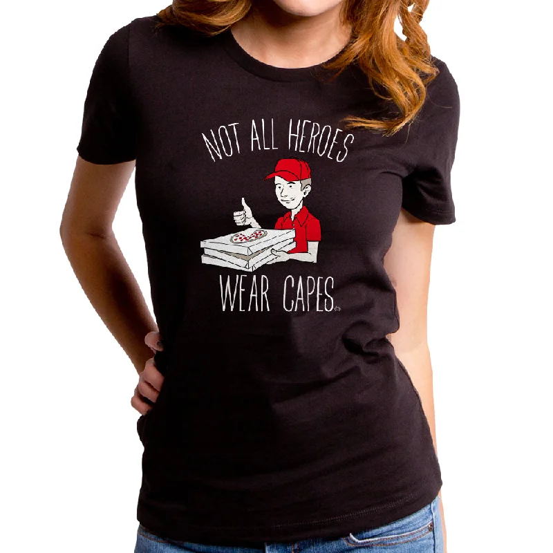 Not All Heroes Wear Capes Women's T-Shirt Embroidered Appliqued Beaded