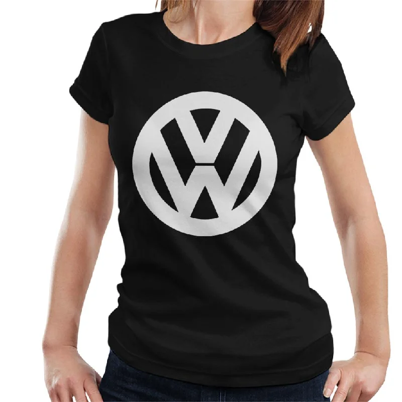 Official Volkswagen Classic White VW Logo Women's T-Shirt Fleece Fabric Down Fabric Feather Fabric