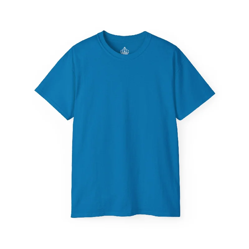 Sapphire Blue Unisex Ultra Cotton Tee Anti-Pilling Machine Wash Handmade