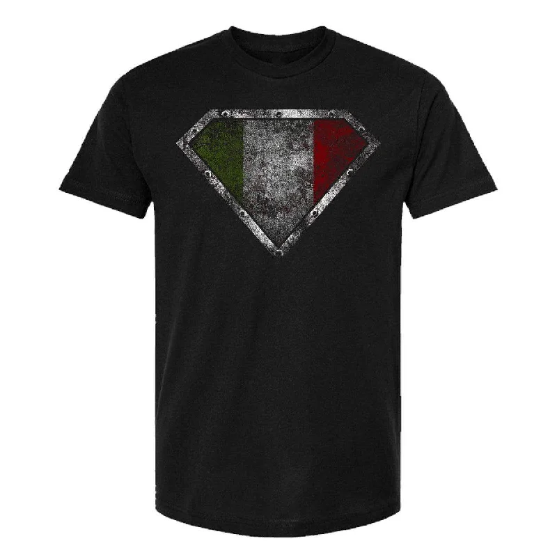 Super Italian Shield Tee Hooded Caped Shawl Collar