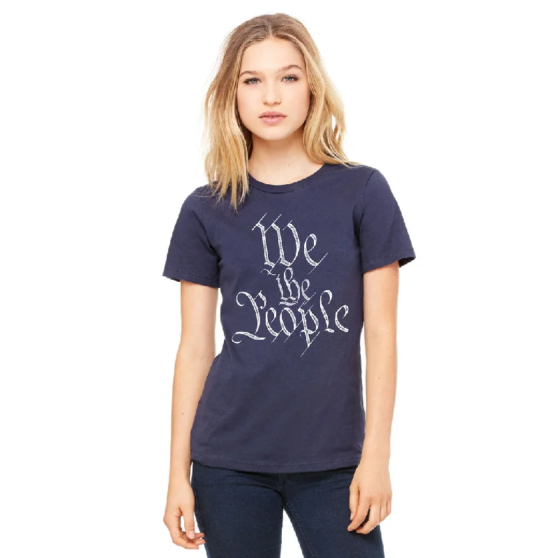 We The People Constitution Ladies Vintage T-Shirt Machine Wash Dry Clean Hand Wash